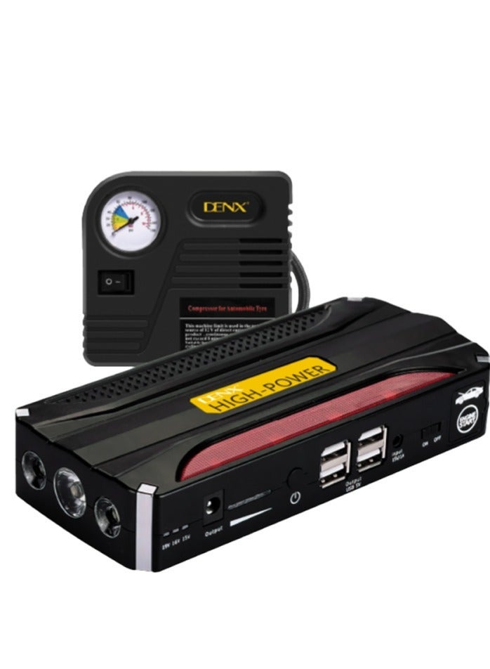 Denx 20000mAh Car Jump Starter + Multi-Use Air Inflator – DX1785 - Image 2