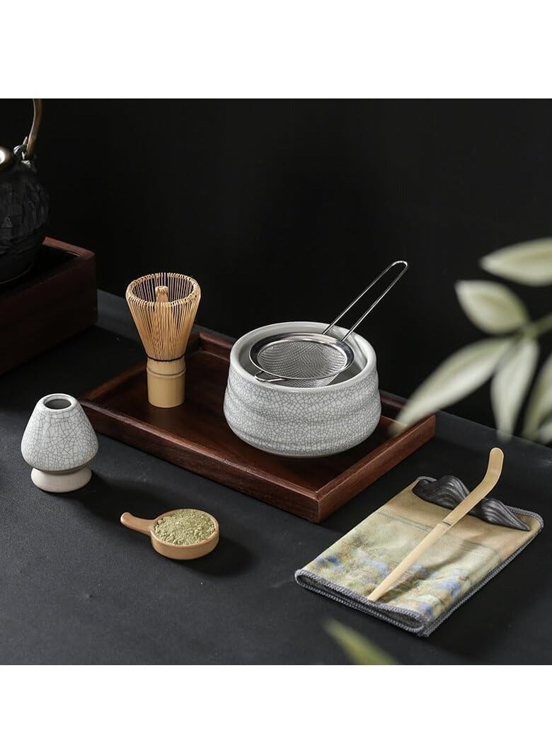 Japanese Matcha Whisk Set, Including Bowl, Bamboo Whisk, Scoop and Holder, Tea Making Kit, Matcha Ceremony Accessory  - Image 4