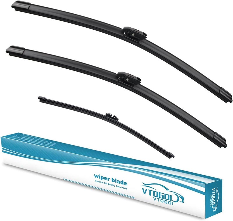 VTOGOI Windshield Wiper Blades Replacement for 2017-2023 Mini Cooper Countryman,Original Factory Quality Front Rear Wipers Blade Set for My Car -23"+21"+10"(Pack of 3) - Image 1