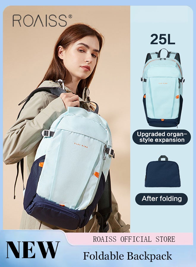 roaiss Foldable Lightweight Backpack for Unisex Casual Large Capacity Minimalist Portable Daypack for Women and Men Casual Waterproof Sports Bags for Travel Hiking with Multiple Pockets and Compartment  - Image 1