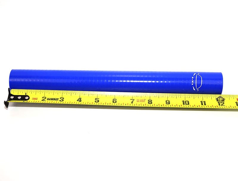 TenkeAuto 12" Long High Performance 4-Ply Reinforced 3.5" ID Straight Coupler Silicone Hose Turbo/Intercooler/Piping (BLUE 3.5'') - Image 2
