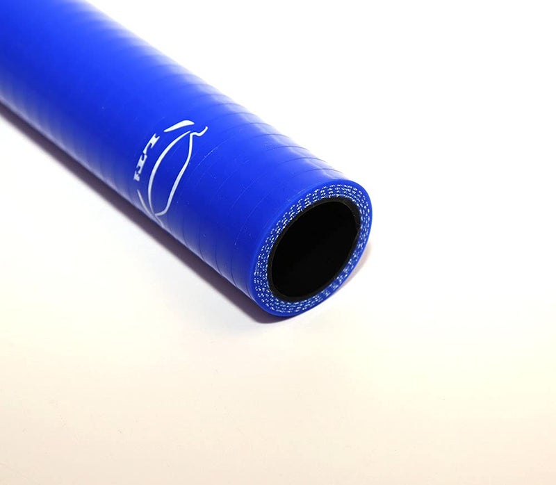 TenkeAuto 12" Long High Performance 4-Ply Reinforced 3.5" ID Straight Coupler Silicone Hose Turbo/Intercooler/Piping (BLUE 3.5'') - Image 3