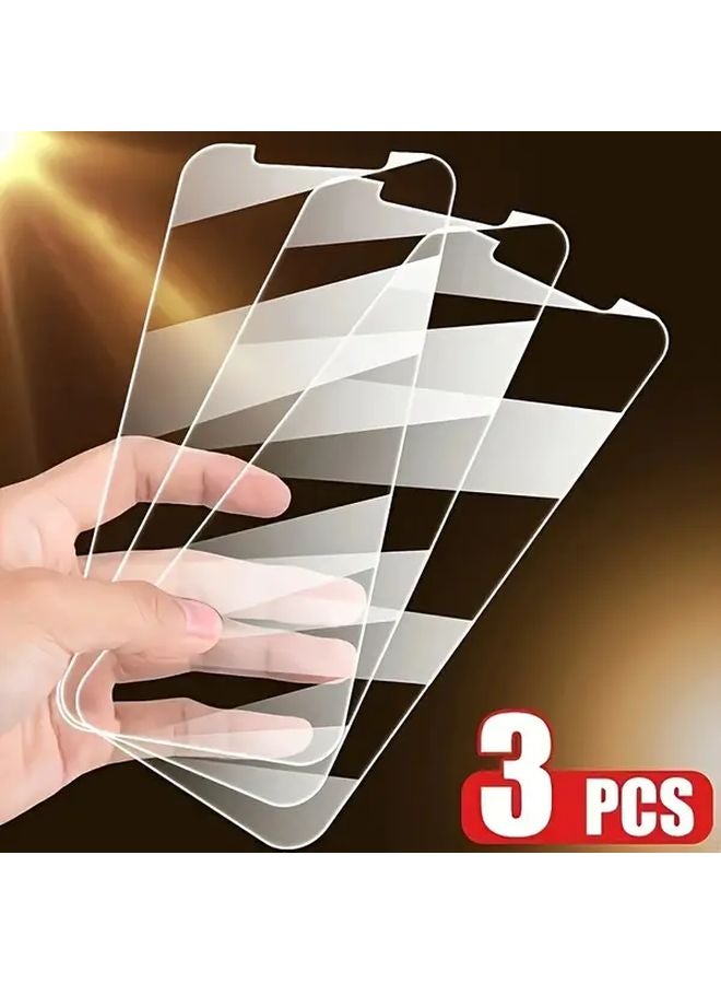 3Pcs Tempered Glass Screen Protector for iPhone 16 Plus Scratch Resistant Anti Fingerprint - Image 1