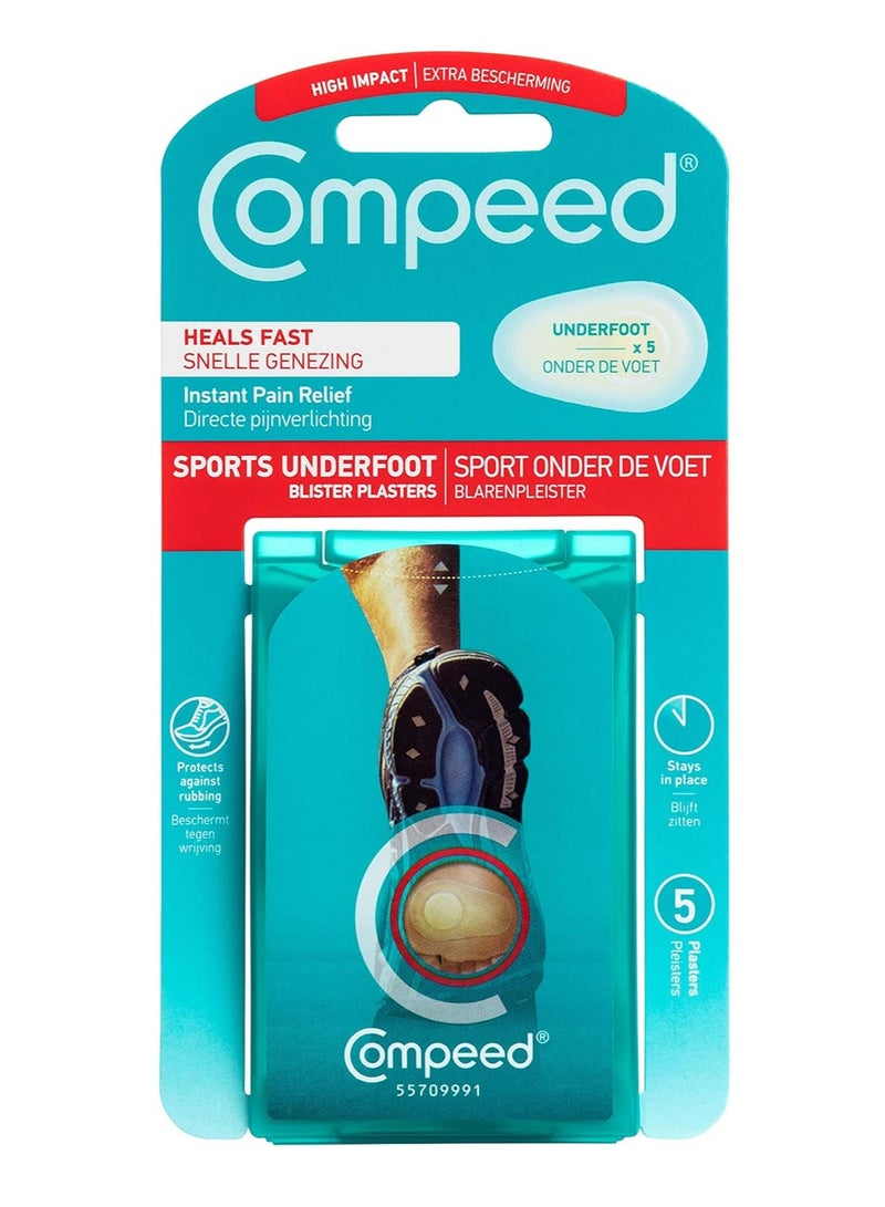 Compeed Sports Underfoot Blister Plaster Heals Fast Snelle Genezing Instant Pain Relief Protect Against Rubbing 5 Plaster