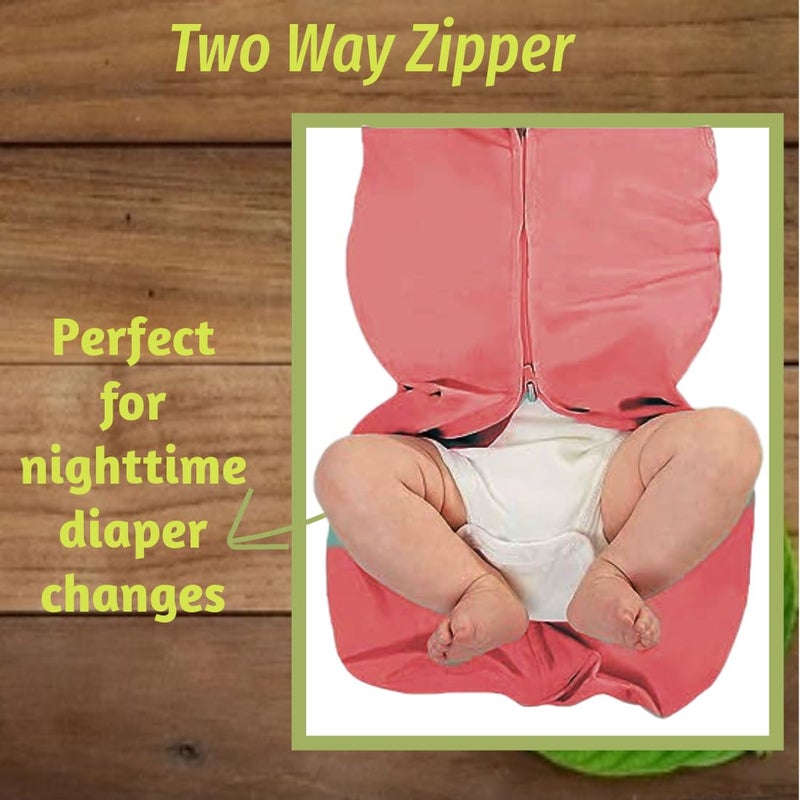 MammaChamp POD Zipper Swaddle Sleeping Bag Blankets Wrap Sack for Newborn Infant Baby 0-3 Months (Pack-of 2) (Biscuit+Brown) - Image 4