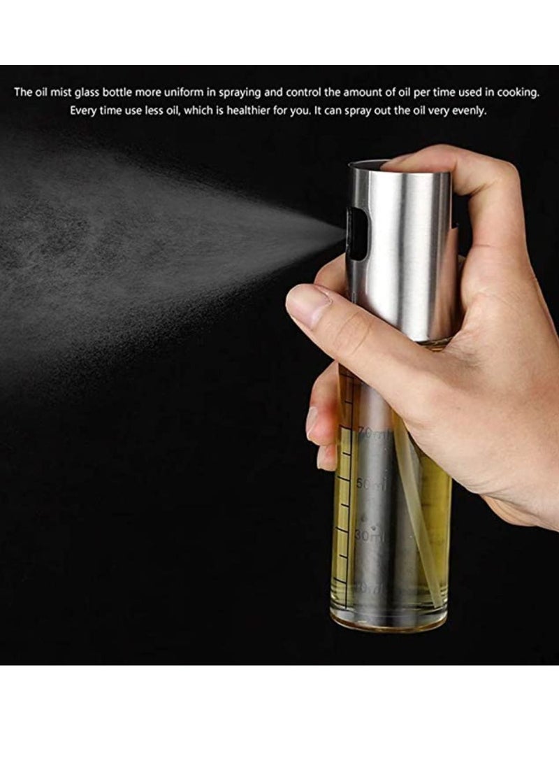 يوويل 100 مللي بخاخ موزع زيت الزيتون زجاجة بخاخ للطبخ زجاجة الخل الزجاج للطبخ الخبز والتحميص والشوي - Image 4