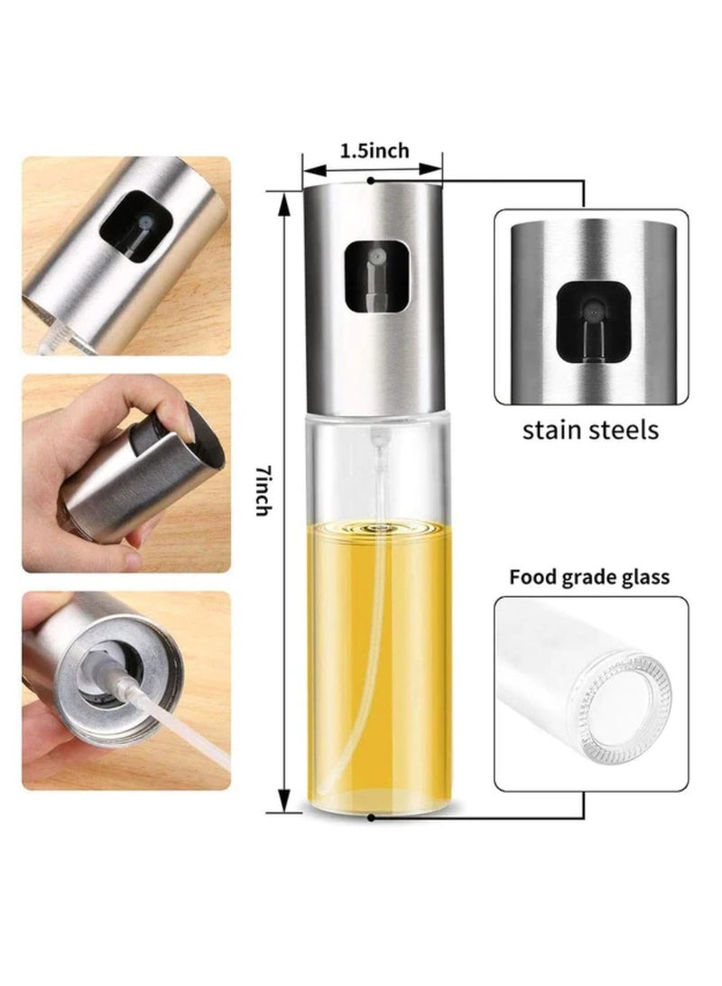 يوويل 100 مللي بخاخ موزع زيت الزيتون زجاجة بخاخ للطبخ زجاجة الخل الزجاج للطبخ الخبز والتحميص والشوي - Image 3