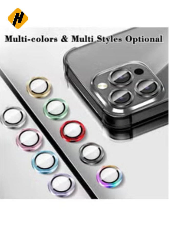 HuHa Camera Lens Protector for iPhone 16 Pro/16 Pro Max, Tempered Glass Camera Cover with Automatic Alignment, Metal Individual Rings, HD Anti-Scratch Protection - Black  - Image 2