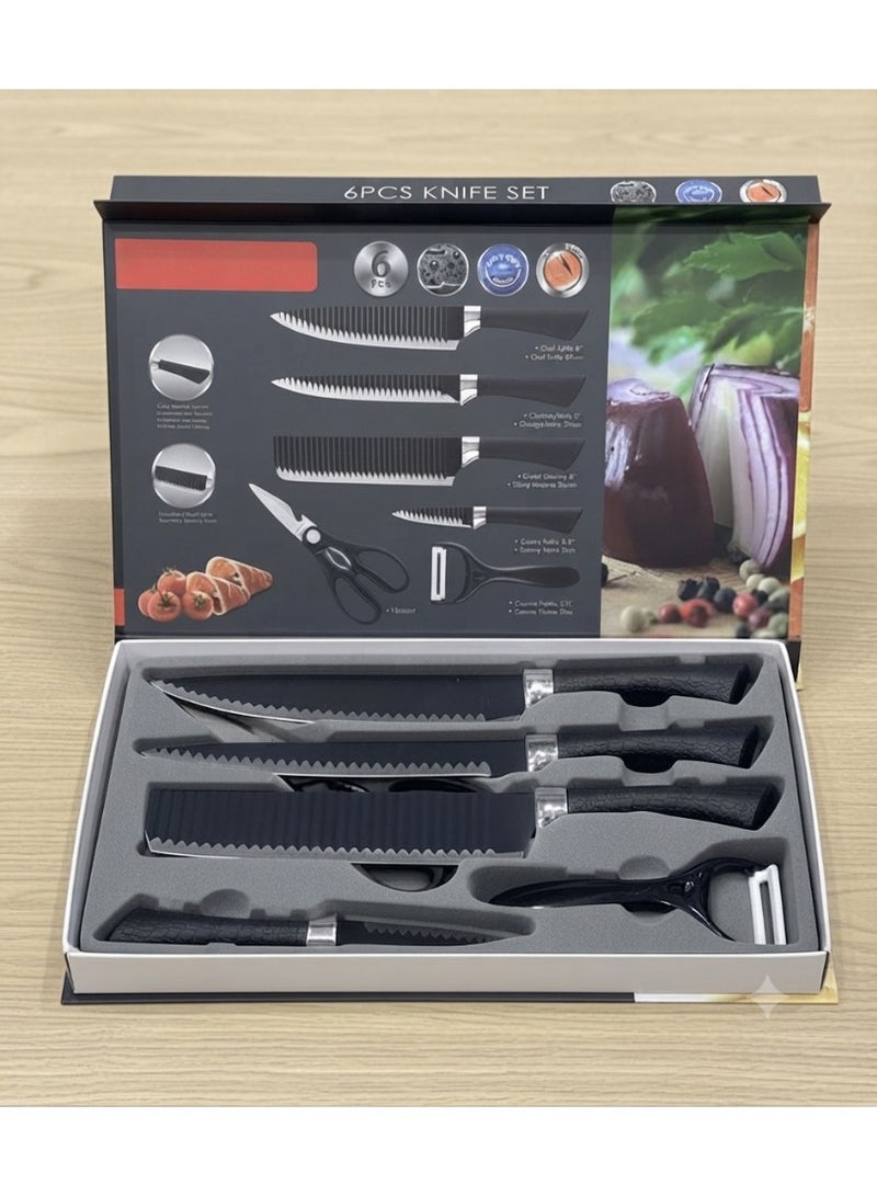 6-Piece Professional Stainless Steel Kitchen Knife Set - Image 2