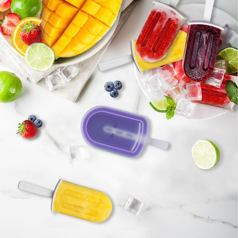 Tovolo Stackable Popsicle Molds with Sticks 4 Pack Reusable Silicone Homemade Pop Maker Mold for Kids Toddlers BPA Free, Mess Free Easy Clean Drip Free Dishwasher Safe Popsicle Molds with Sticks - Image 2