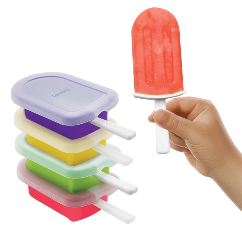 Tovolo Stackable Popsicle Molds with Sticks 4 Pack Reusable Silicone Homemade Pop Maker Mold for Kids Toddlers BPA Free, Mess Free Easy Clean Drip Free Dishwasher Safe Popsicle Molds with Sticks - Image 1