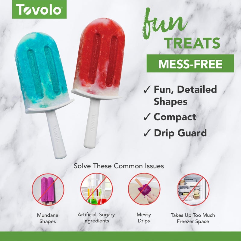 Tovolo Stackable Popsicle Molds with Sticks 4 Pack Reusable Silicone Homemade Pop Maker Mold for Kids Toddlers BPA Free, Mess Free Easy Clean Drip Free Dishwasher Safe Popsicle Molds with Sticks - Image 5