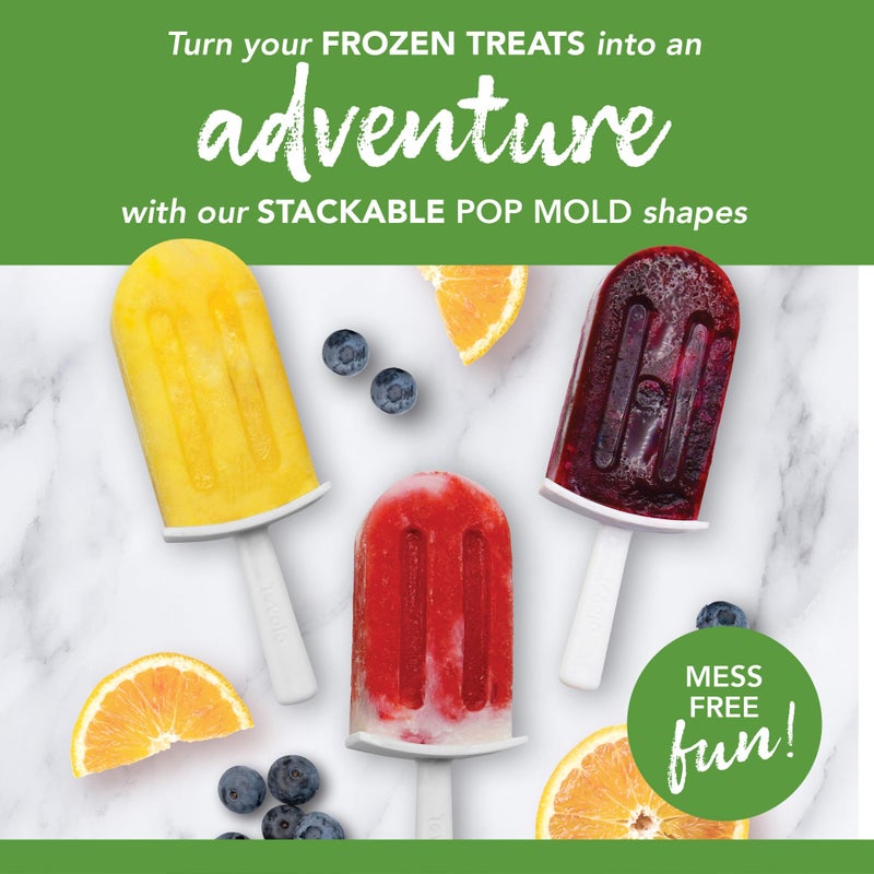 Tovolo Stackable Popsicle Molds with Sticks 4 Pack Reusable Silicone Homemade Pop Maker Mold for Kids Toddlers BPA Free, Mess Free Easy Clean Drip Free Dishwasher Safe Popsicle Molds with Sticks - Image 3