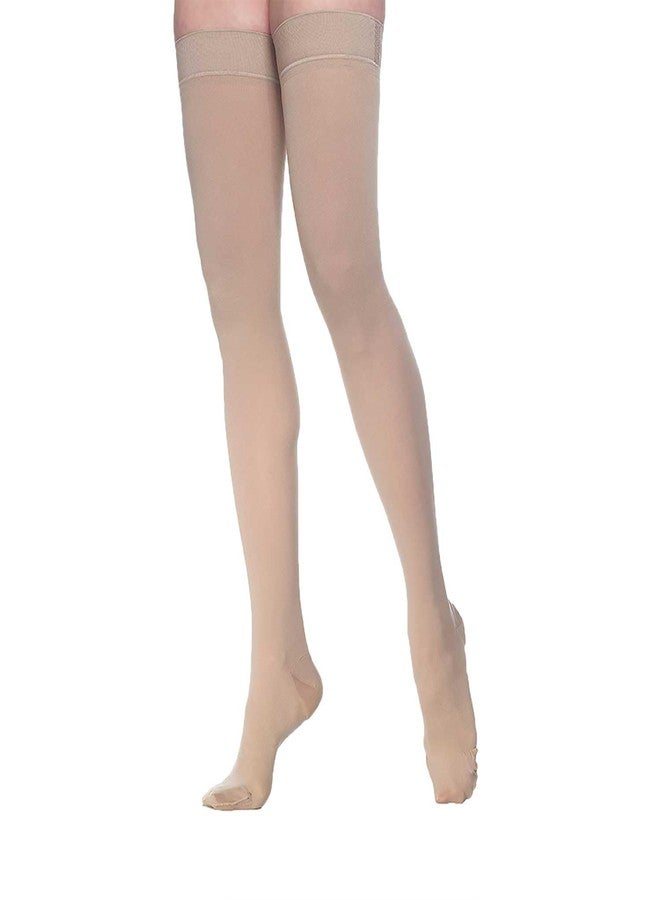 Sigvaris Dynaven 971 15-20 Women's Closed Toe Thigh High Compression Stockings w/Grip Top Black ML - Image 2