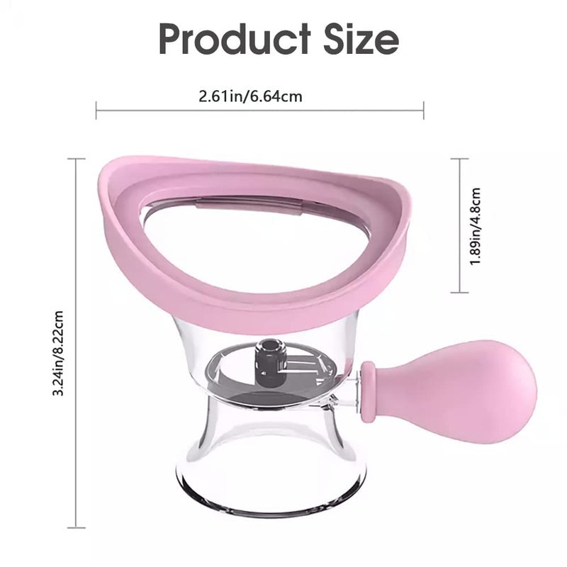 Ndola Eye Wash Cup Eye Wash Bath Kit Manual Silicone Eye Cup for Effective Eye Cleansing Transparent with Storage ContainerAir Pressure Eye Cleaning Cup - Image 3