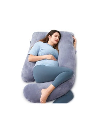 Pregnancy Pillows for Sleeping, U Shaped Full Body Maternity Pillow with Removable Cover - Support for Back, Legs, Belly, HIPS for Pregnant Women, 57 Inch Pregnancy Pillow for Women, Grey - pzsku/ZF8E0DFB9193B1BF8065BZ/45/1746770790/ce2a7837-5c40-4e5b-9cae-6885c69ed2a6