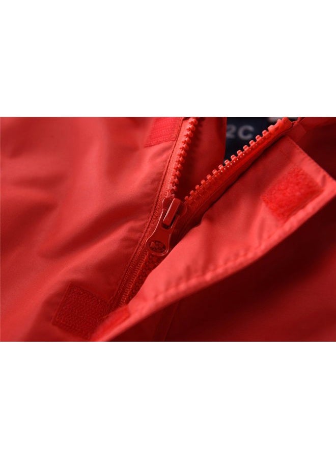 M2C Boys & Girls Raincoat Hooded Jacket Outdoor Light Windbreaker 3T Red - Image 5