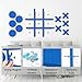 DUOLIYBC Magnetic Tic Tac Toe WallMount GameGame Room DecorHallway DecorPlayroom DecorModern Wall Decals for Kids RoomClassroomOfficesBest Gift for Family Friends Blue - Image 4