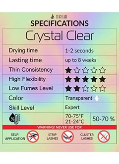 Stacy Lash Ear Eyelash Extension Glue - Stacy Lash (0.17Fl.Oz / 5Ml)/ 1 Sec Drying Time/Retention - 8 Weeks/Transparent Extra Strong Evolution Adhesive - Maximum Bonding Power/Professional Use Only  - Image 3