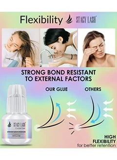 Stacy Lash Ear Eyelash Extension Glue - Stacy Lash (0.17Fl.Oz / 5Ml)/ 1 Sec Drying Time/Retention - 8 Weeks/Transparent Extra Strong Evolution Adhesive - Maximum Bonding Power/Professional Use Only  - Image 5