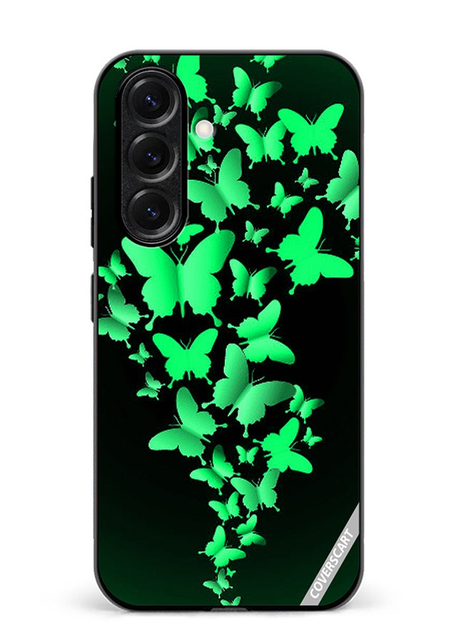 VR CREATIVE Protective Case Cover For Samsung Galaxy A56 Green Butterflies Design Multicolour