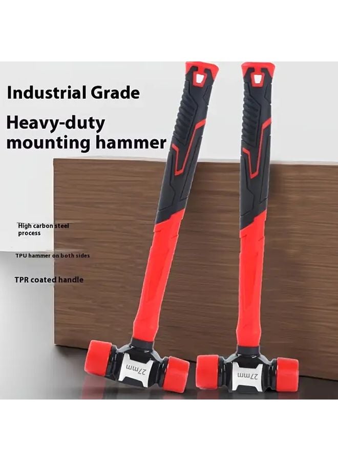 مطرقة مطاطية حمراء وسوداء أداة تركيب بلاط الأرضيات غير المرتد - Image 5