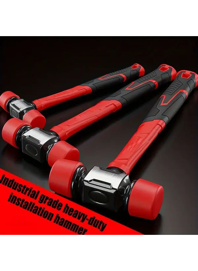 مطرقة مطاطية حمراء وسوداء أداة تركيب بلاط الأرضيات غير المرتد - Image 4