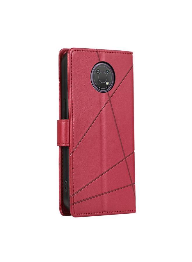 S-TOP Case For Nokia G10 PU Genuine Leather Texture Embossed Line Phone Case - Image 3
