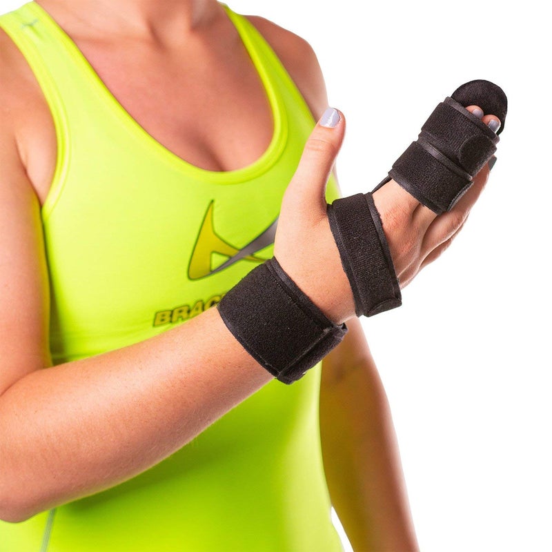 Two Finger Immobilizer Hand and Buddy Splint Cast for Broken Joints Mallet or Trigger Finger Extension Sprains and Contractures to Straighten Middle Index and Pinky Knuckles S