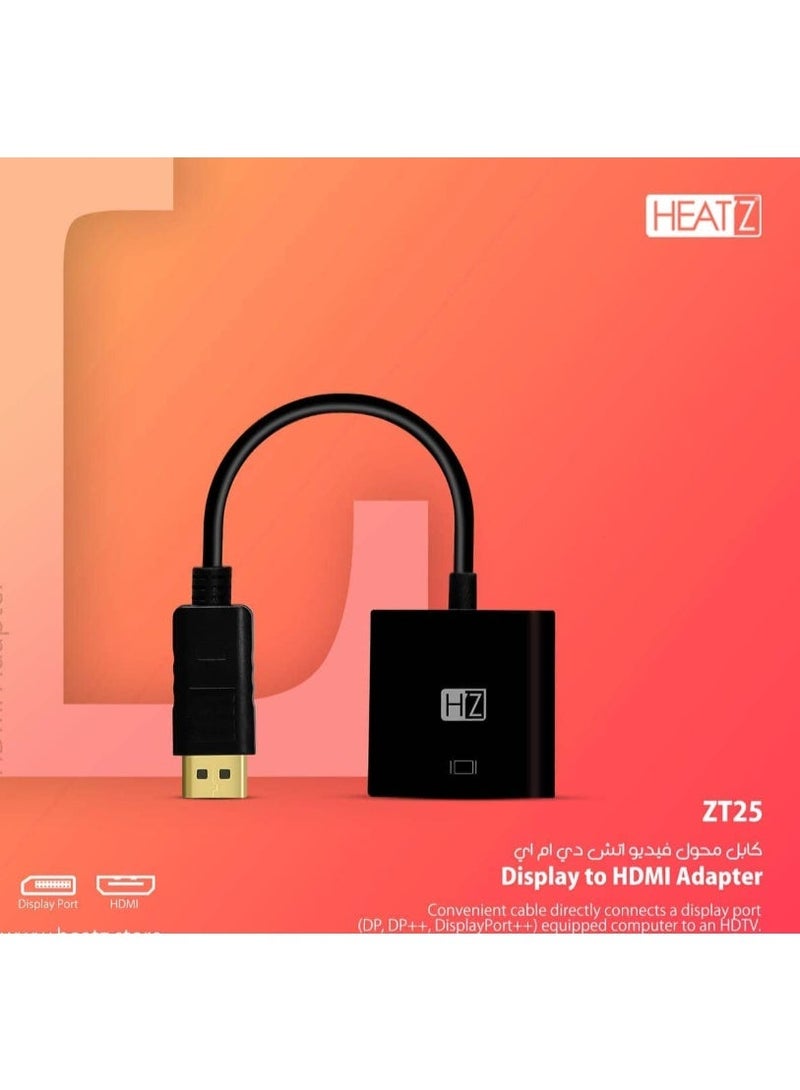DisplayPort DP To HDMI Adapter With Audio Support 1080P FULL HD HEATZ - Image 1