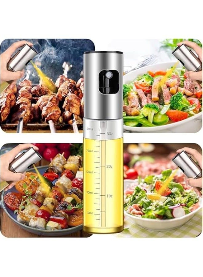 بيوينتي بخاخ زيت للطبخ من كاليد، عبوة من قطعتين من بخاخ زيت الزيتون، زجاجة بخاخ زيت للمطبخ، اداة مطبخ محمولة للمقلاة الهوائية والخبز والسلطة والشواء والتحميص، مجموعة موزع زيت الزيتون - Image 2