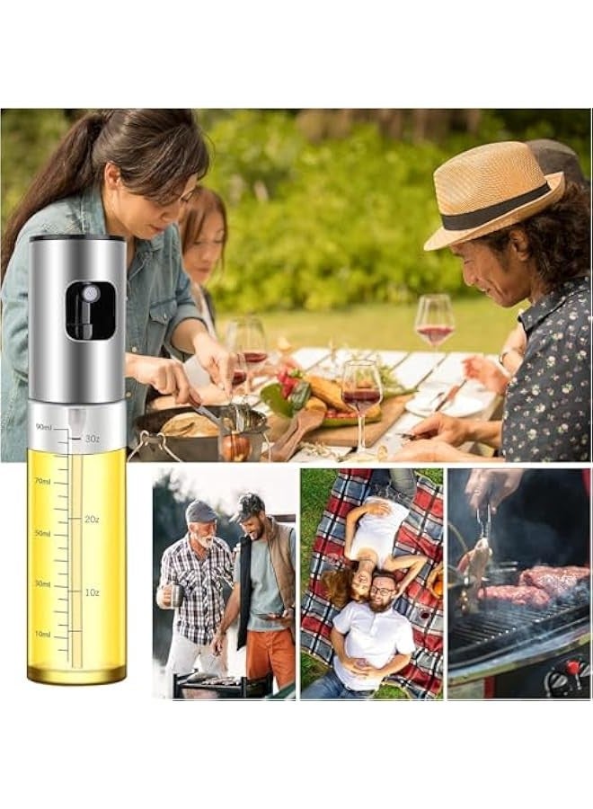 بيوينتي بخاخ زيت للطبخ من كاليد، عبوة من قطعتين من بخاخ زيت الزيتون، زجاجة بخاخ زيت للمطبخ، اداة مطبخ محمولة للمقلاة الهوائية والخبز والسلطة والشواء والتحميص، مجموعة موزع زيت الزيتون - Image 5