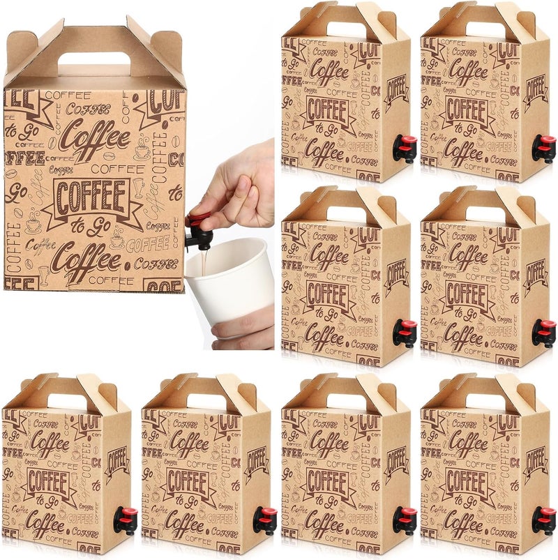 Resholder 10 Pack Coffee to Go Box Container for Catering 96 OZ Disposable Coffee Boxes Dispenser Insulated Server for Catering Liquid Carrier - Image 1