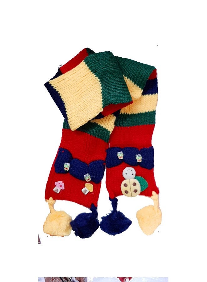 V3E وشاح صوف دافئ ناعم أنيق مطبوع للأطفال V3E (متعدد الألوان) - Image 1