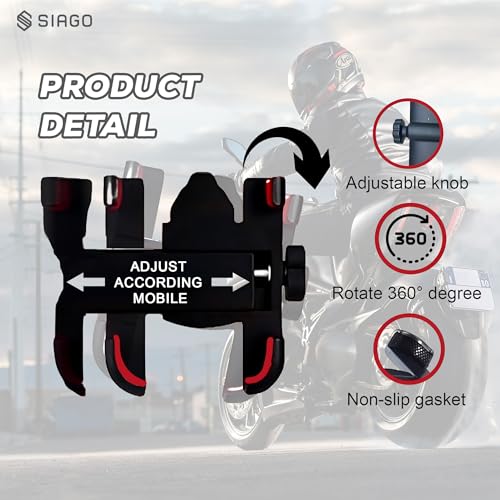 SIAGO SIA107 Universal Bike Mount Holder with 360 Degree Rotation - Image 5