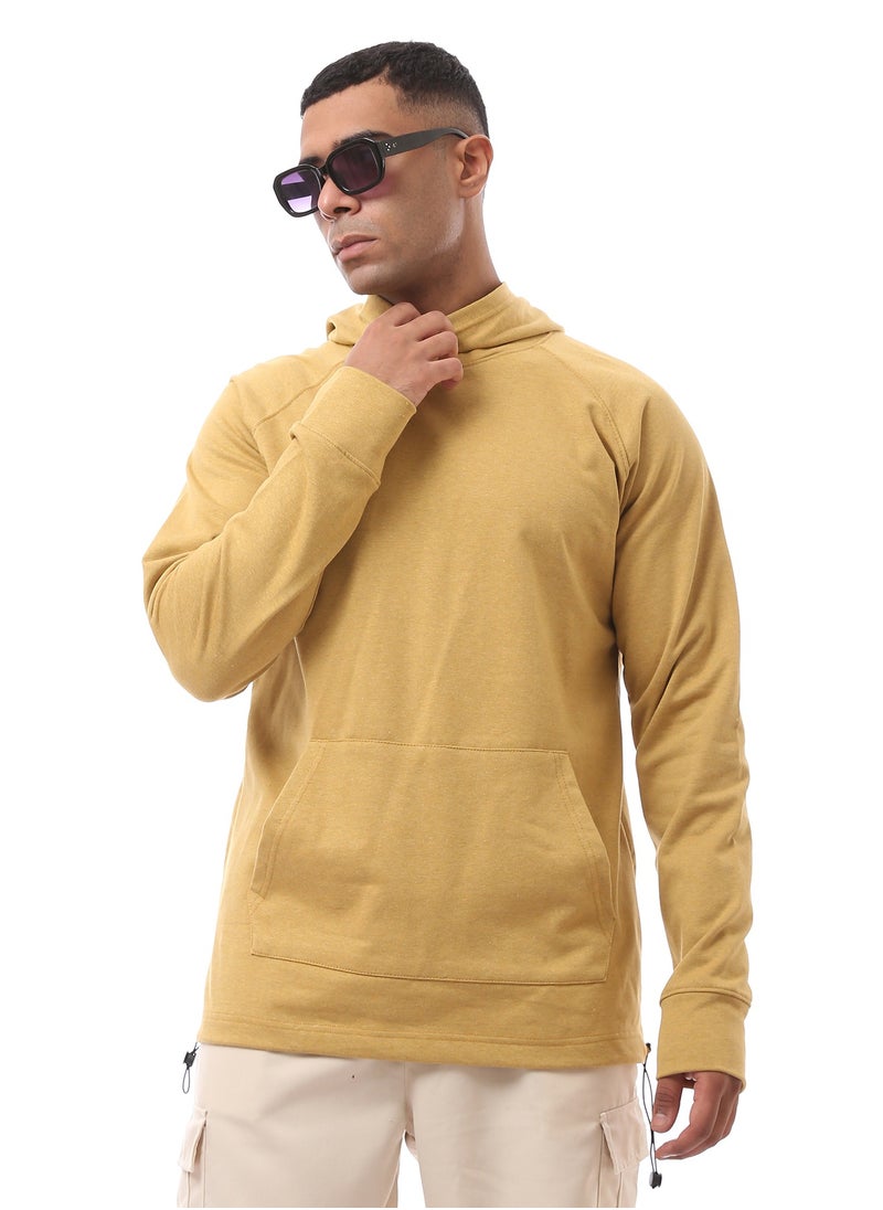 RAVIN Mustard Long Hoodie with Kangaroo Pocket  - Image 1