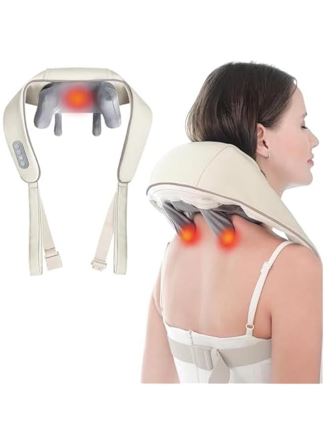 HOOKOR Neck and Shoulder Massager,Shiatsu Back Massager with Heat, Wireless Deep Kneading Massage for Neck, Back, Shoulder, Leg, Suitable for Office, Home and Travel - Image 1