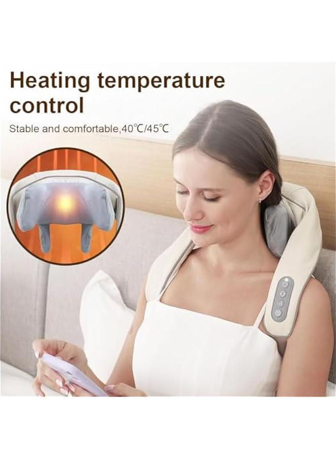 HOOKOR Neck and Shoulder Massager,Shiatsu Back Massager with Heat, Wireless Deep Kneading Massage for Neck, Back, Shoulder, Leg, Suitable for Office, Home and Travel - Image 3