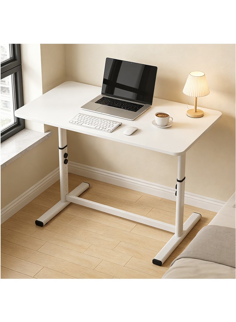 VUCATIN 80x40cm Manual Height Adjustable Desk – 65-90cm Adjustable Range, Sturdy Study & Office Table for Adults & Kids, Multi-Purpose Small Space Desk for Bedroom, Living Room, Study – Ideal for Learning, Working, Dining & Home Use - Image 1