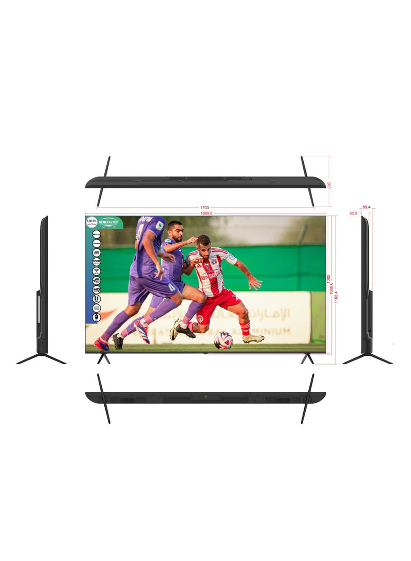 GENERALTEC Generaltec 85 Inch Smart 4K Ultra HD LED TV with WebOS, 2 Remote controls, Magic Remote, Cinema Screen Design 4K Ultra HDR, Dolby Audio, Smart Voice Control, Apps YouTube, Netflix, Shahid  - Image 4
