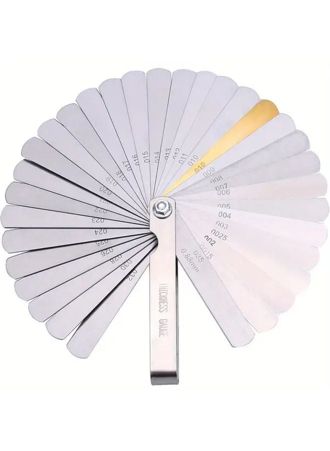 Stainless Steel Feeler Gauge Set Dual Scale Metric and Imperial Guitar String Height Ruler - Image 2