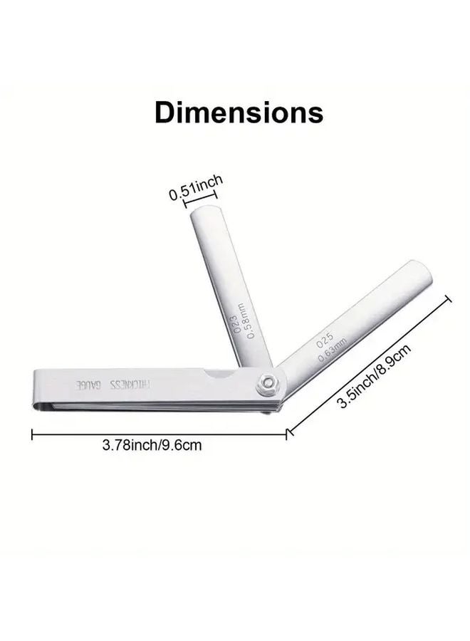 Stainless Steel Feeler Gauge Set Dual Scale Metric and Imperial Guitar String Height Ruler - Image 4