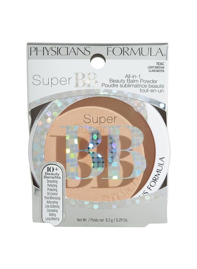 Physicians Formula كريم بي بي سوبر كل في واحد بلسم تجميل بودرة SPF 30 فاتح/متوسط | مختبر من قبل أطباء الجلدية، مختبر سريرياً - Image 4