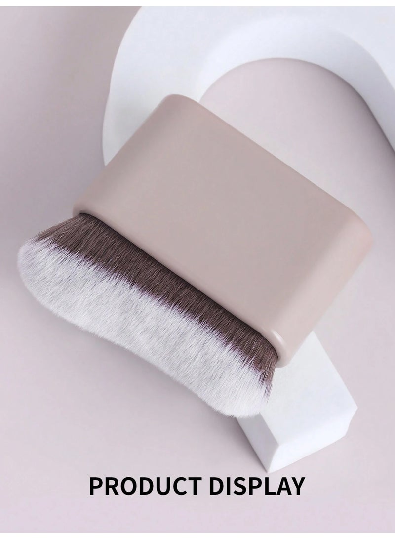 المديرية العامة للشئون الصحية والطبية فرشاة مكياج DGSENPI الفاخرة ذات السطح المسطح، شعيرات صناعية فائقة الكثافة لكريم الأساس السائل والكريمي بدون خطوط، مقبض غير لامع مريح - Image 4