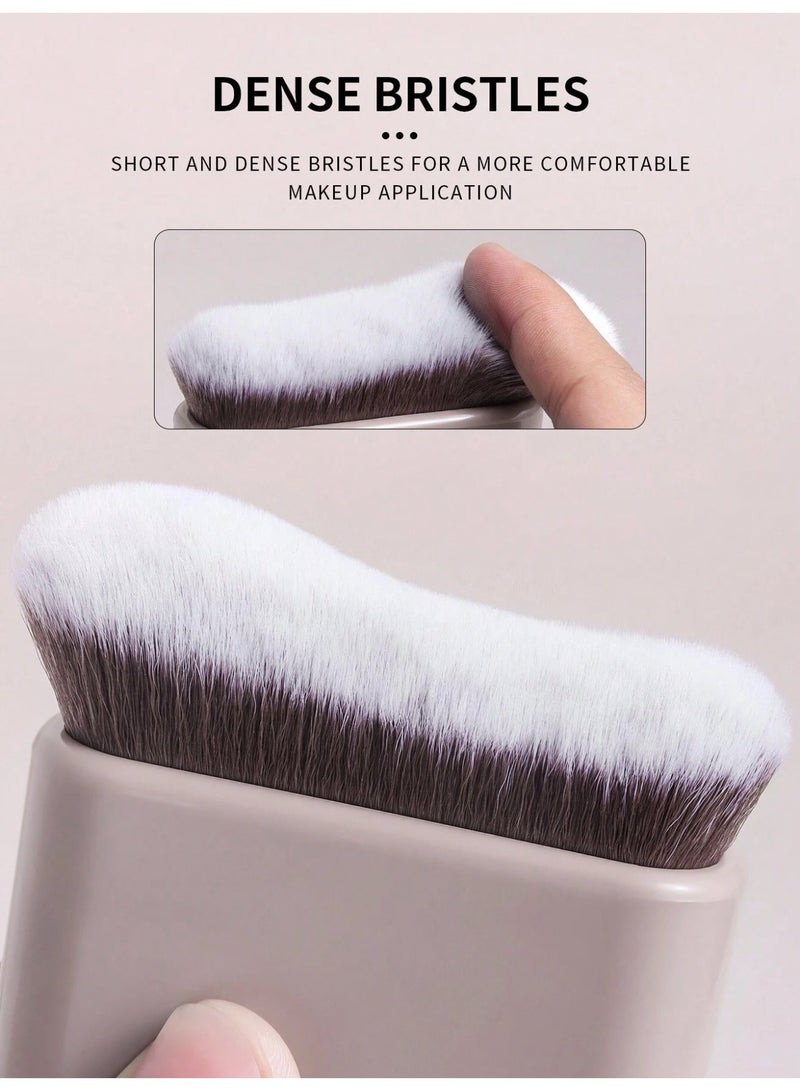 عام فرشاة مكياج DGSENPI الفاخرة ذات السطح المسطح، شعيرات صناعية فائقة الكثافة لكريم الأساس السائل والكريمي بدون خطوط، مقبض غير لامع مريح - Image 5