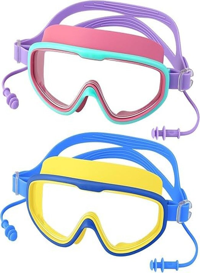 MVM Enterprise Swimming Goggles for Kids with Ear Plugs, Big Frame Leakproof Anti-fog Swimming Goggles for Kids, Swim Goggles with UV Protection Adjustable Swim Goggles for Boys, Girls (1 pcs) - Image 2