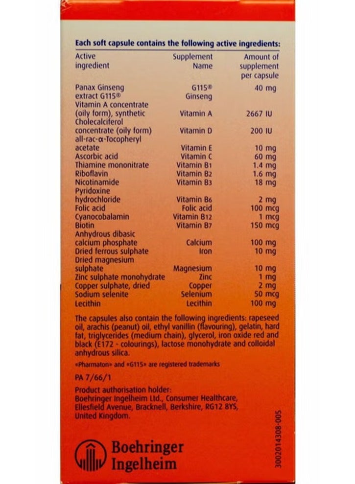 Pharmaton vitality capsules 100's - Image 2