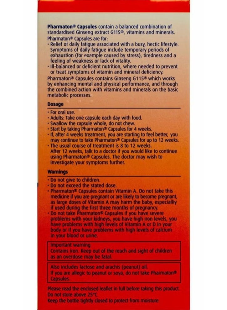 Pharmaton vitality capsules 100's - Image 3