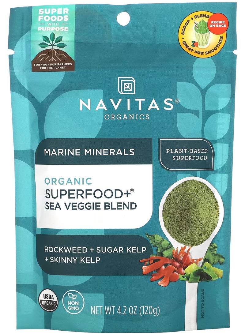 Navitas Organics Organic Superfood+ Sea Veggie Blend, Marine Minerals, 4.2 oz - Image 1