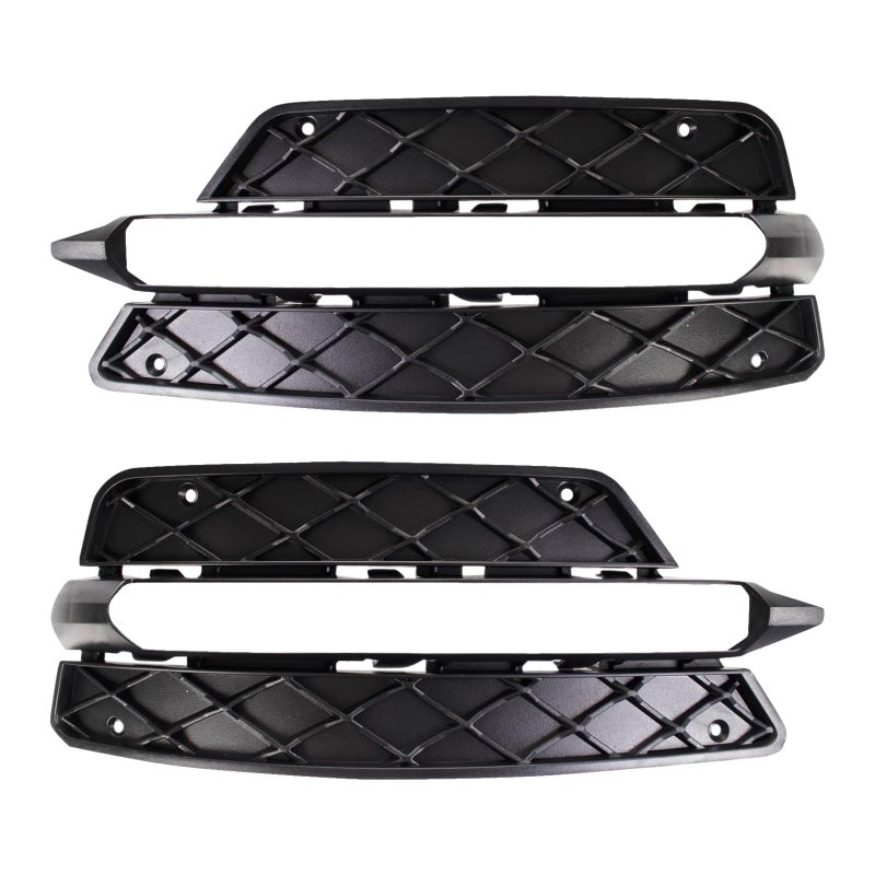 TRQ Front Driver Passenger Side Fog Light Hole Cover SetFog Light Cover Set Compatible with 20122014 MercedesBenz C250 C300 C350 MB1038126 MB1039126